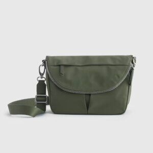 Quince Revive Nylon Foldover Crossbody (Olive)